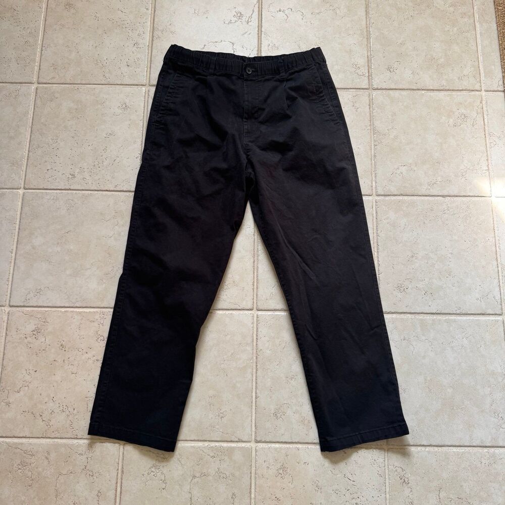 H&M Mens Relaxed Fit Black Chino Pants - Size M